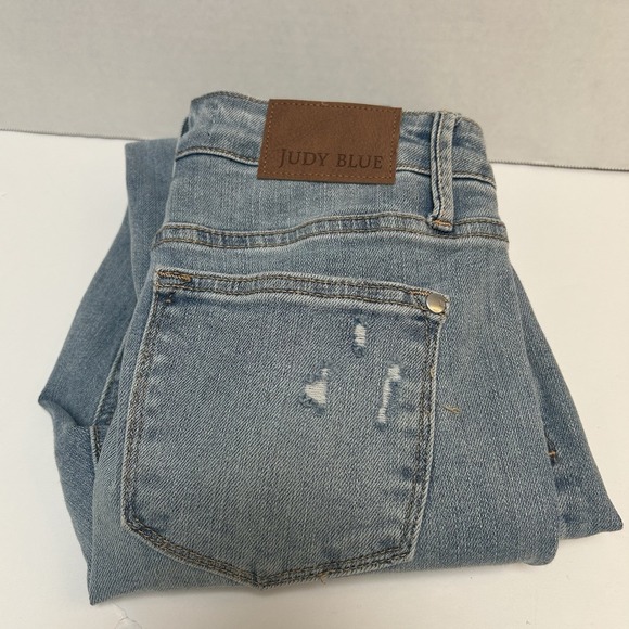 Judy Blue Denim - Judy Blue NWOT Mid-Rise Tummy Control Skinny Distress Jeans Sz 0/24 Style #88797
